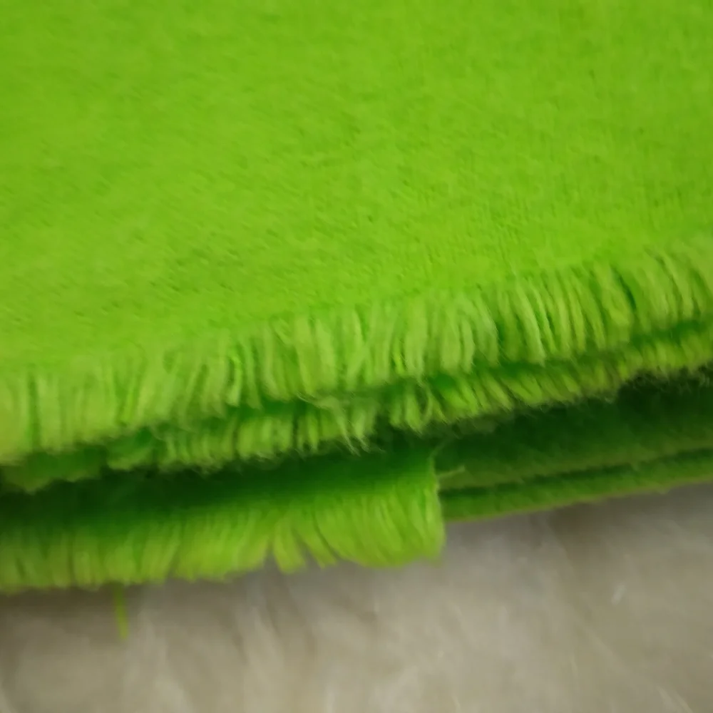 FABRIC Bright Mid Green Flannel Fabric, 100% Cotton, 1.5 Yards